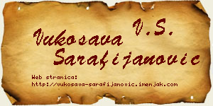 Vukosava Sarafijanović vizit kartica